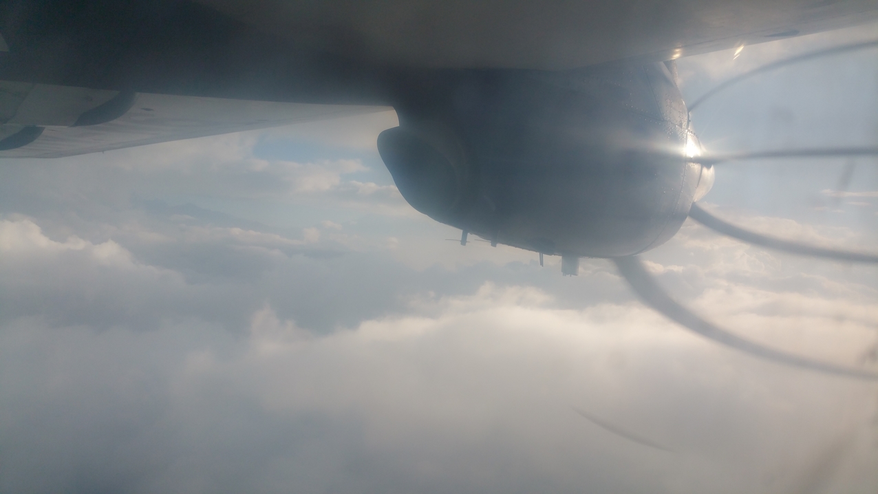 In der Hoffung auf einen Blick auf das Himalaya Massiv...
