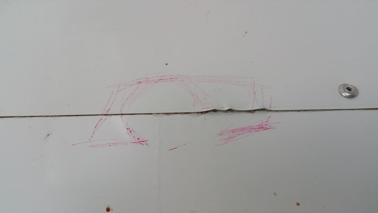 Undichte Stelle 4 im Dach der Lodge 2.
