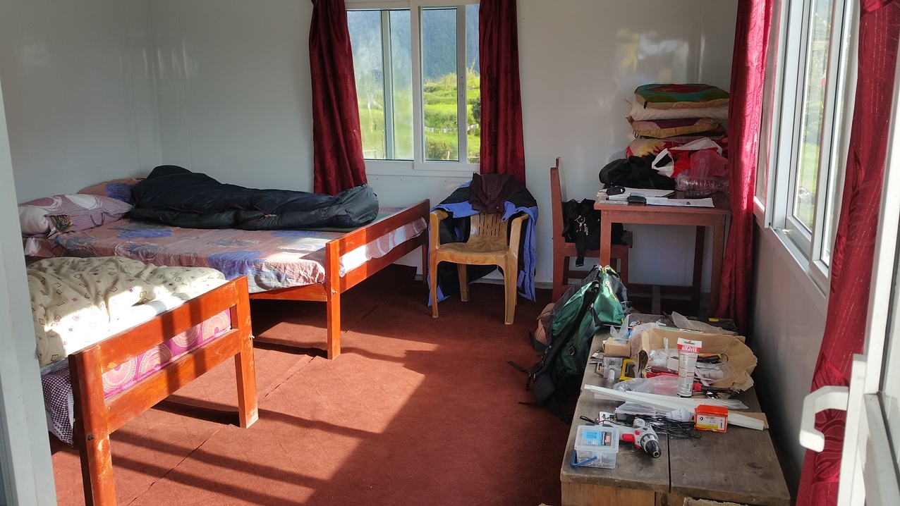 Lodge 1 mit der "Werkbank".
